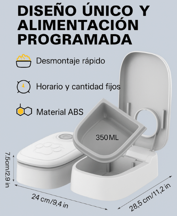 Comedero Mascotas Programable Con Sensor